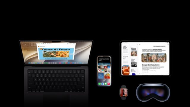 Apple devices showing macOS 27 Golden Gate and related platform updates.