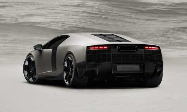 Audi Nuvolari hybrid supercar finished in signature Titanium paint.