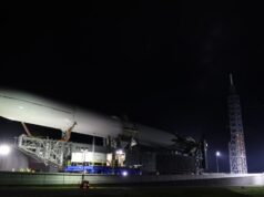 Blue Origin New Glenn rocket ahead of a planned return to flight before the end of 2026.