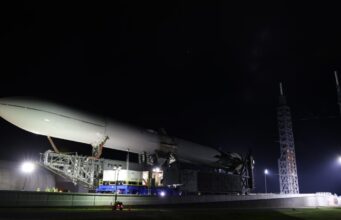 Blue Origin New Glenn rocket ahead of a planned return to flight before the end of 2026.