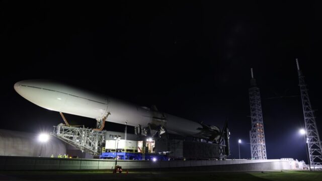 Blue Origin New Glenn rocket ahead of a planned return to flight before the end of 2026.