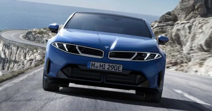 BMW i3 50 xDrive Orders Open Months Ahead of Schedule The new BMW i3 50 xDrive First Edition electric sedan shown in a front-profile shot.