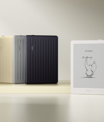Boox Go 6 Gen II e-reader lineup in Custard, Stone, Plum, and Shell colors