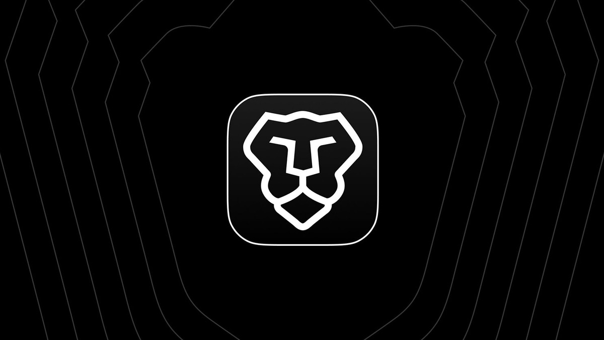 Brave Origin minimalist browser logo on a black background