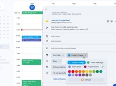 Google Calendar Event Colors Can Now Be Fully Customized Google Calendar interface showing the custom color picker panel and event cards with diverse hues.
