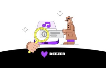 Deezer’s Free AI Music Detector Tells You How Much AI Is in Your Playlists Deezer AI Music Detector illustration showing a magnifying glass inspecting a music app