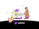 Deezer AI Music Detector illustration showing a magnifying glass inspecting a music app