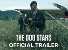 The Dog Stars trailer frame with Jacob Elordi as Hig beside his plane