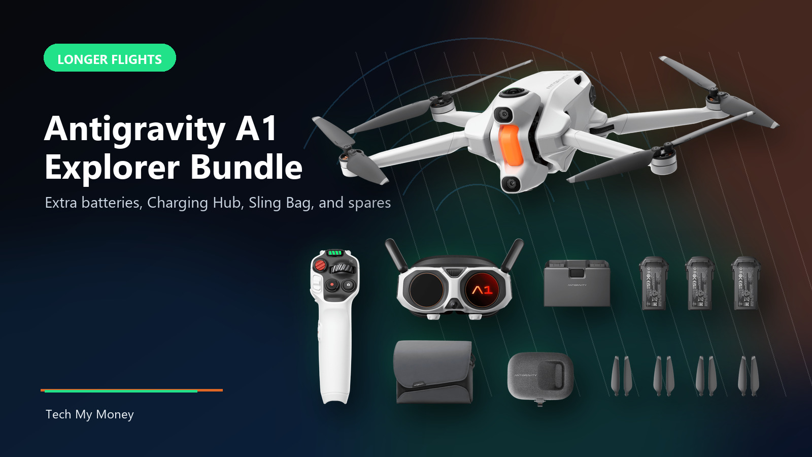 Antigravity A1 Explorer Bundle Prime Day deal panel with official product image