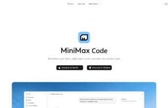 MiniMax Code And M3 Review: Our Hands-On Agent Workflow Test MiniMax Code download page showing Mac and Windows download buttons.