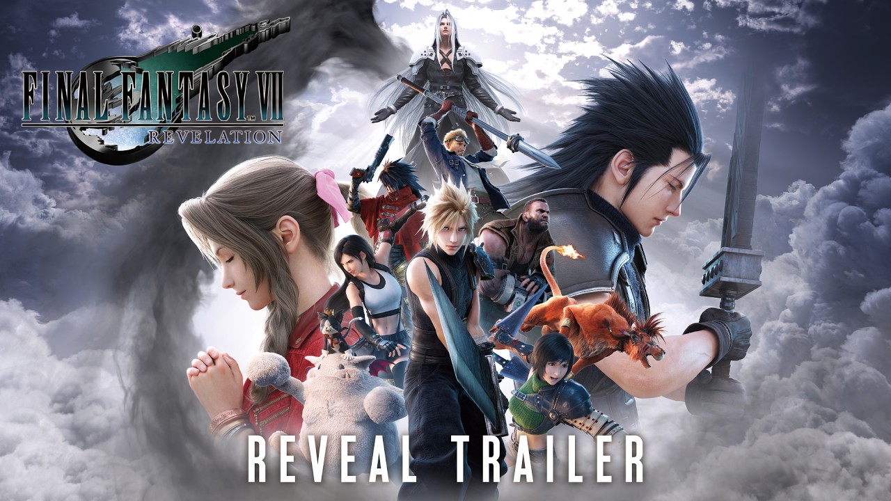 Scene from the Final Fantasy VII Revelation reveal trailer featuring Sephiroth and Cloud