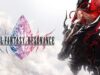 Final Fantasy Resonance key art with the game logo and a summoner riding a dark dragon
