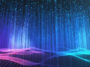 Abstract blue and pink data wave image from Getty Images' OpenAI partnership announcement