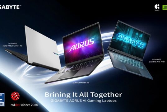 GIGABYTE AI gaming laptops with GiMATE updates at Computex 2026