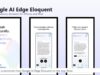 Google AI Edge Eloquent official App Store screenshots showing on-device dictation