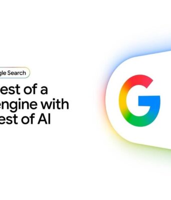 Google Search Information Agents Monitor the Web for You Google Search official graphic with the Google G and the words best of a search engine with the best of AI