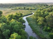 Google water stewardship river and wetland image for its 2030 data center water pledge
