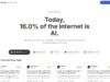 GPTZero AI Vision dashboard showing that an estimated 16 percent of the internet is AI-generated, with detection rates across platforms.