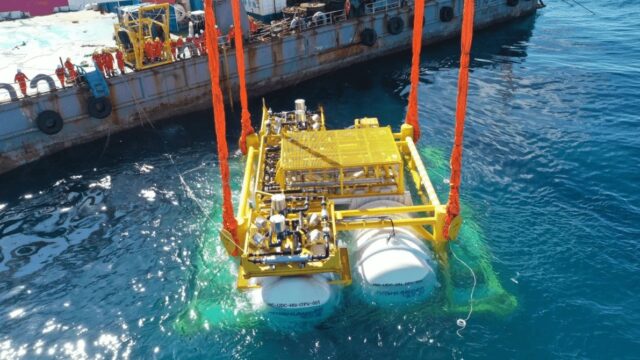 hailanyun-underwater-data-center.jpg Hailanyun underwater data center module being lowered into the sea from a barge
