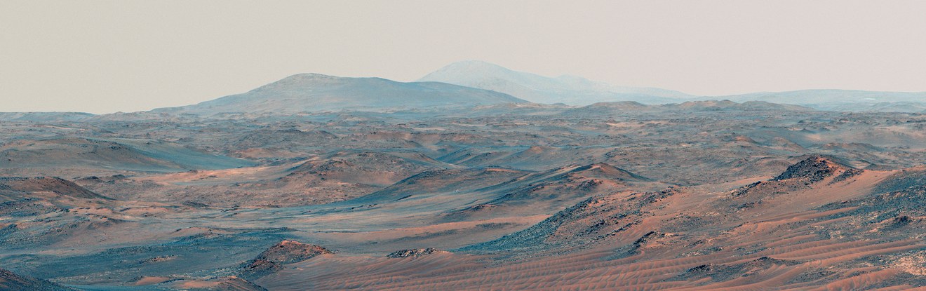 Mastcam-Z view of ancient Martian terrain west of Jezero Crater near Lac de Charmes