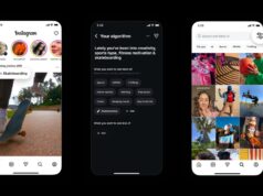 Instagram Algorithm: Customize Main Feed Recommendations Instagram algorithm settings menu shown on three smartphones
