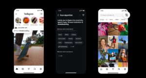Instagram Algorithm: Customize Main Feed Recommendations Instagram algorithm settings menu shown on three smartphones