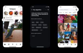 Instagram Algorithm: Customize Main Feed Recommendations Instagram algorithm settings menu shown on three smartphones