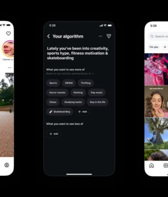 Instagram Algorithm: Customize Main Feed Recommendations Instagram algorithm settings menu shown on three smartphones