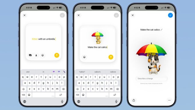 Apple Is Making Genmoji Easier to Edit in iOS 27 iOS 27 Genmoji interface showing a kitten emoji edited with a text prompt