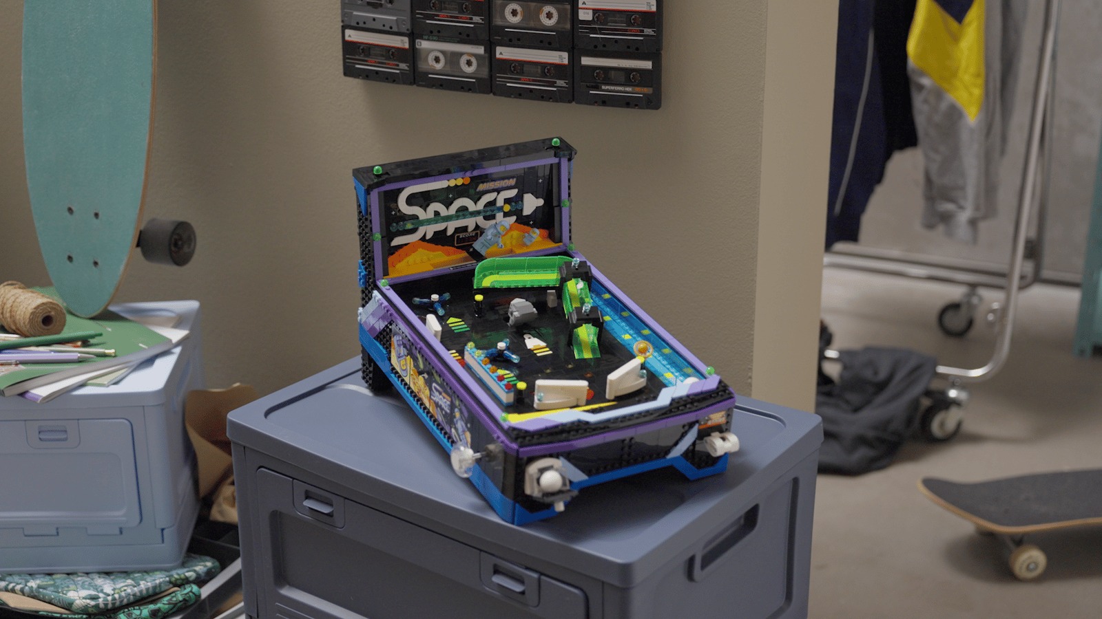 Official LEGO video still showing the Arcade Pinball Machine in action.