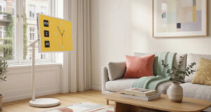 LG StanbyME 2 Max 32-inch 4K portable touchscreen display in a home setup