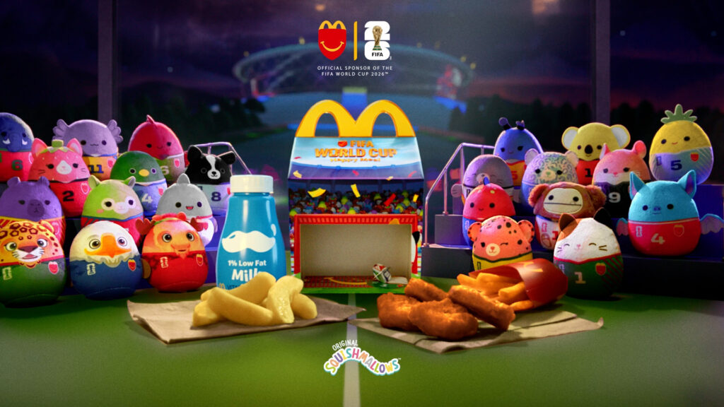 McDonald's World Cup 26 Happy Meal with Squishmallows plush collectibles