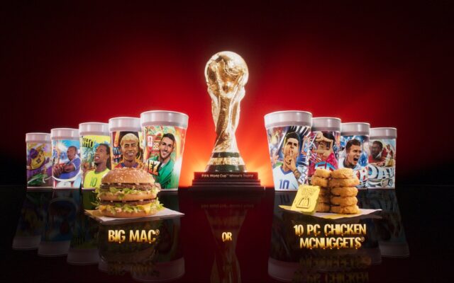 McDonald's World Cup 26 meal with collectible cups McDonald's World Cup 26 Meal with collectible player cups and Big Mac or Chicken McNuggets options
