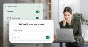Copilot in Excel building a financial model using Skills