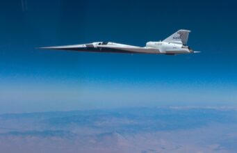 NASA’s Quiet X-59 Jet Breaks the Sound Barrier for the First Time NASA X-59 quiet supersonic jet in flight during its first supersonic mission