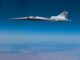 NASA X-59 quiet supersonic jet in flight during its first supersonic mission