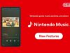 Nintendo Music CarPlay and Android Auto support shown in an official Nintendo update image