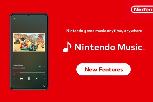Nintendo Music CarPlay and Android Auto support shown in an official Nintendo update image