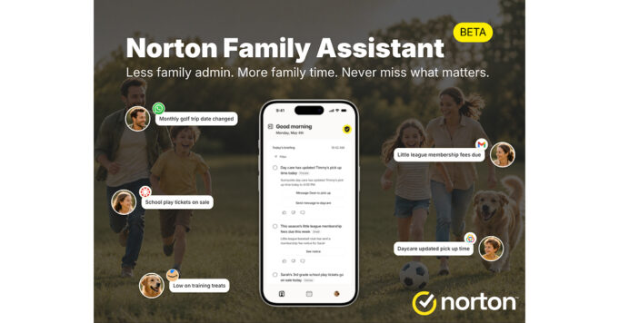 Norton Family Assistant promotional image for a secure AI parenting agent