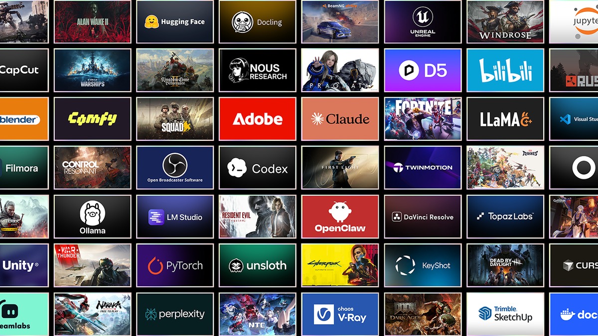 NVIDIA RTX Spark accelerated apps and games wall