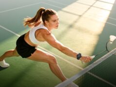 Honor Watch 6 Lands With Up to 35 Days of Battery Life Athlete wearing the Honor Watch 6 while playing badminton