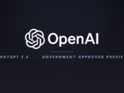 OpenAI logo on a dark editorial graphic about ChatGPT 5.6 being released to government-approved customers first
