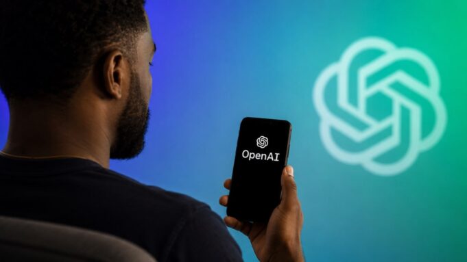 OpenAI Reportedly Files Confidential SEC Paperwork to Go Public African American man holding a phone showing OpenAI branding for IPO news