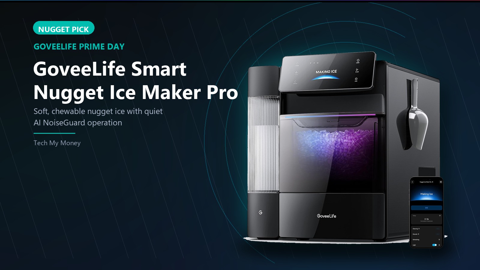 GoveeLife Smart Nugget Ice Maker Pro Prime Day deal panel