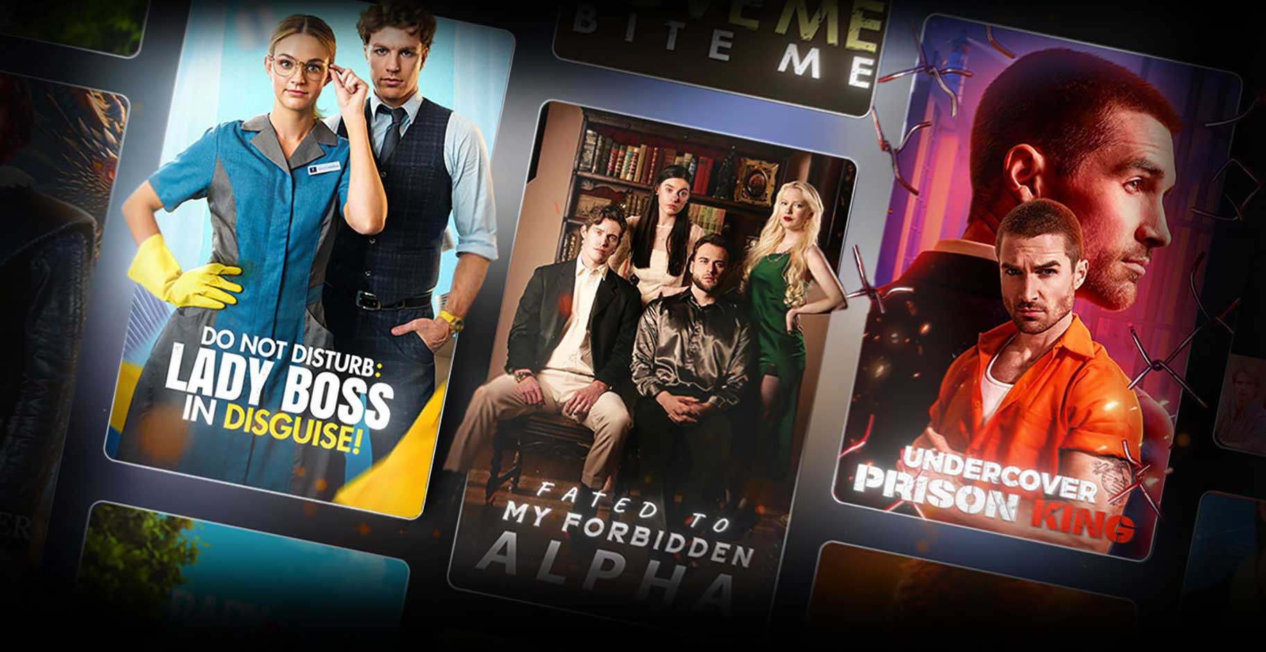 Peacock microdrama key art promoting short vertical dramas on the Peacock mobile app.