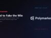Polymarket wordmark inside an integrity-scan graphic flagging a staged winning bet, illustrating the WSJ fake betting videos report.