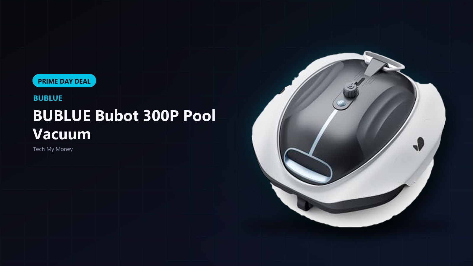 BUBLUE product on a Tech My Money Prime Day deal graphic