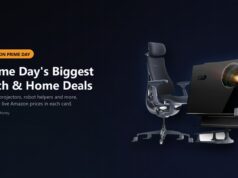 Prime Day deal hero with a LiberNovo chair, Valerion projector and Timekettle earbuds on a Tech My Money graphic.
