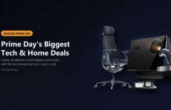 Prime Day Deals: 6 Tech and Home Upgrades Worth Grabbing Prime Day deal hero with a LiberNovo chair, Valerion projector and Timekettle earbuds on a Tech My Money graphic.