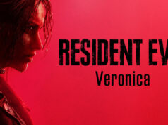 Resident Evil Veronica remake official title art showing atmospheric gothic setting.